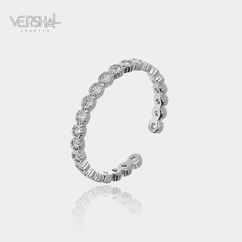 New Minimalist Luxury Zircon INS Style Niche High-end Leaf Wheat Spike Women's Ring Set_voghion.com