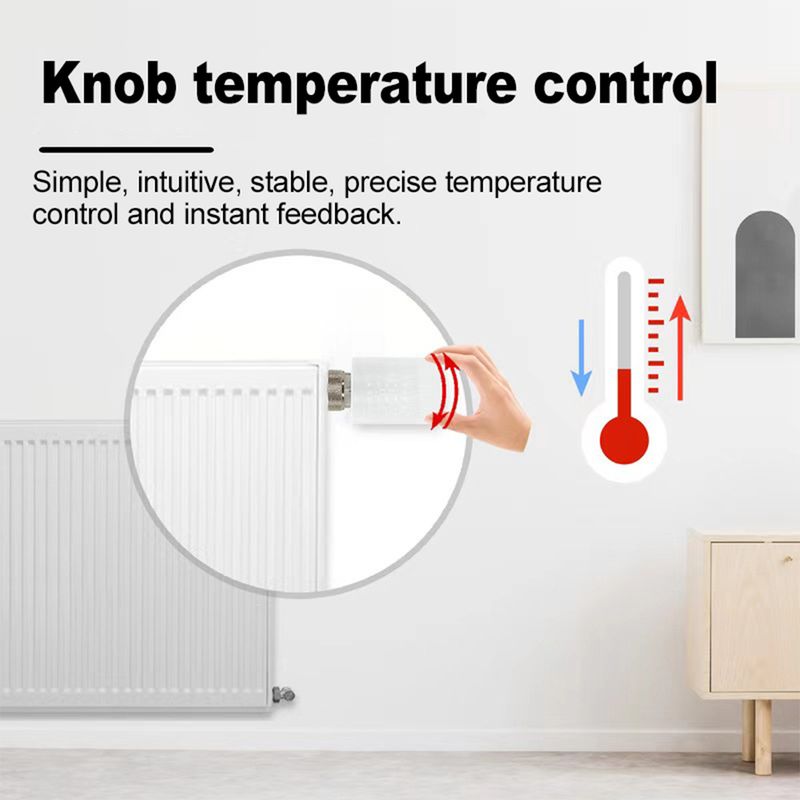 Tuya WiFi Smart Thermostatic Radiateur Vae Actionneur Chauffage Télécommande Sans Fil Thermostat Prise En Charge Alexa Google Home_voghion.com