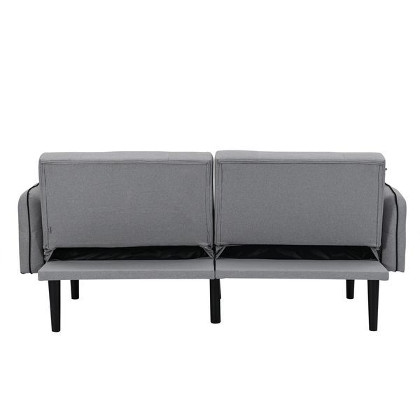 Folding Ottoman Sofa Bed With Stereo Gray_voghion.com