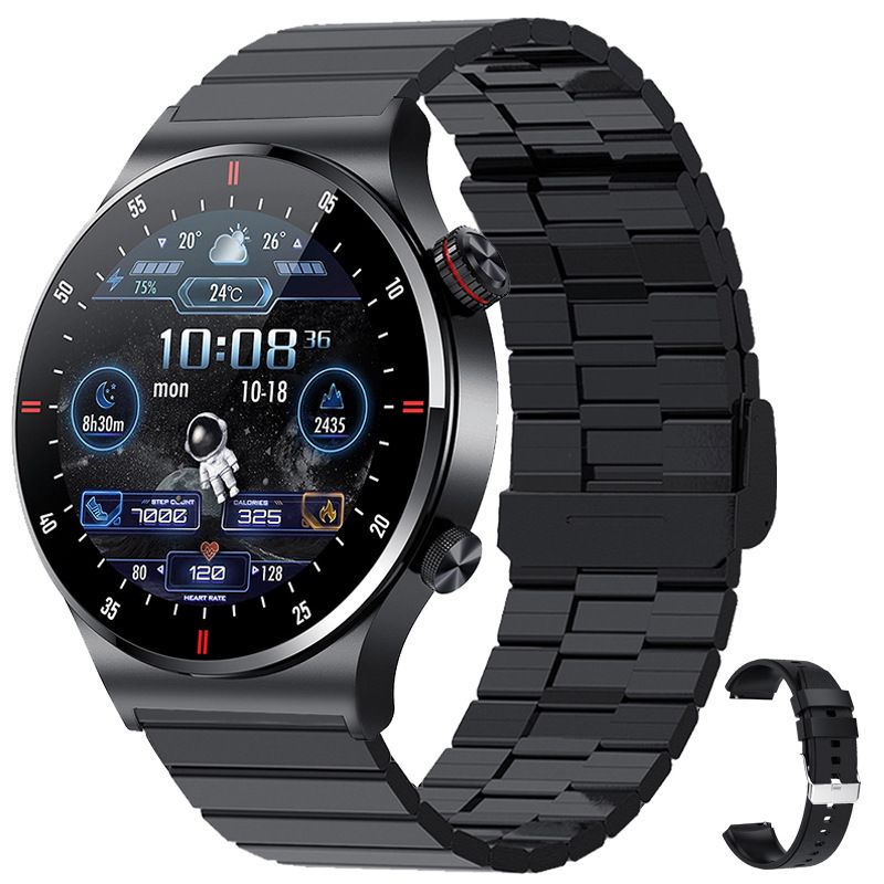 Neue QW33 Smartwatch mit Herzfrequenzmessung, Blutdruckmessung, Blutsauerstoffmessung, Musiksteuerung, Fotofunktion, Schrittzähler, Bluetooth-Anruffunktion_voghion.com