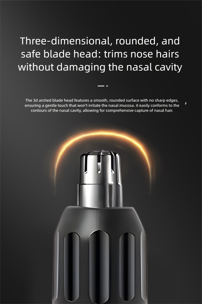 Unisex-Nasenhaartrimmer, elektrischer Rasierer für Erwachsene, leise, lange Akkulaufzeit_voghion.com