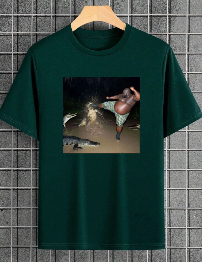 Cross-border Men's Summer Fashion Casual T-shirt Short Sleeve With Funny Print_voghion.com