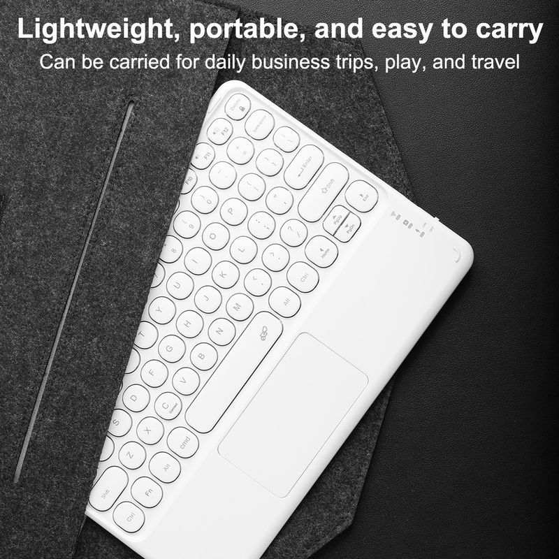 Kablosuz Klavye Bluetooth Uyumlu IOS Android Windows Tablet iPad Air Pro için 10 inç Şarj Edilebilir Kablosuz Klavye_voghion.com