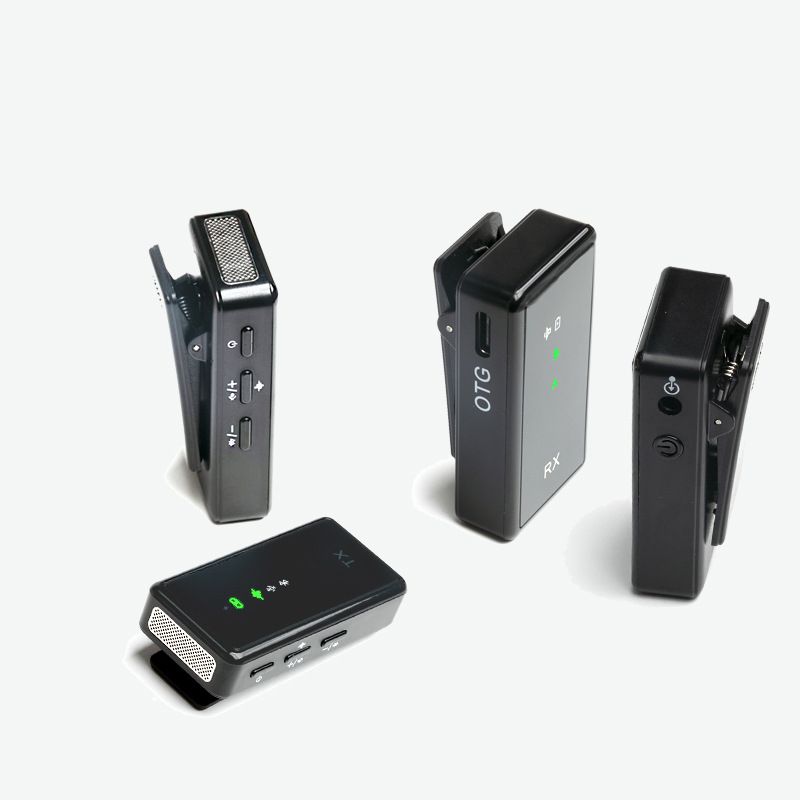 Wireless Lavalier For Phone And Camera Live Streaming Mini Microphone One-to-Two Recording Noise Reduction_voghion.com