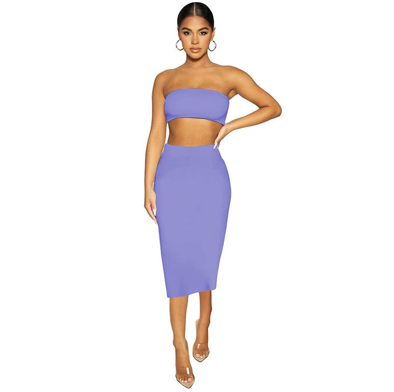 Robe fourreau de rue deux pièces sexy pour femmes, costume d'été_voghion.com
