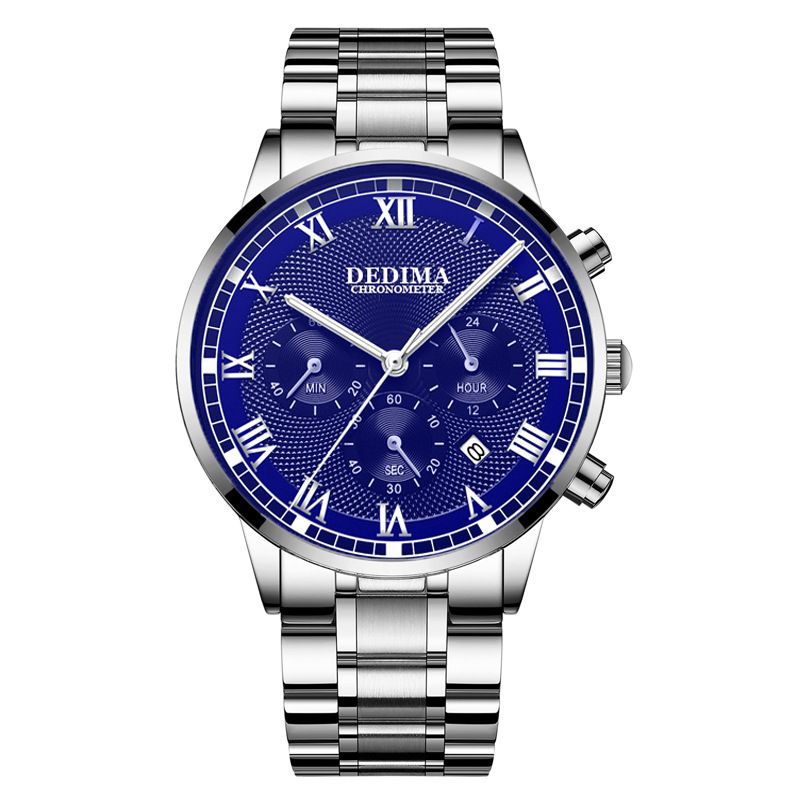 Three-eye Six-pin Multi-function Men's Waterproof Luminous Ultra-thin Wrist Watch Hot Selling Watches_voghion.com
