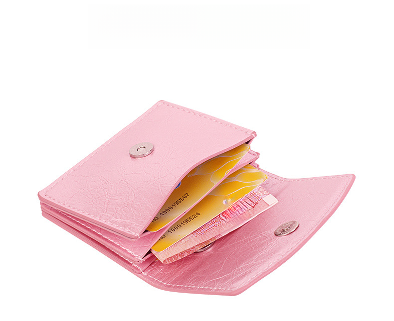 Portefeuille femme Vintage Instagram court femme grande capacité Simple couleur unie multi carte sac portefeuille portefeuille_voghion.com
