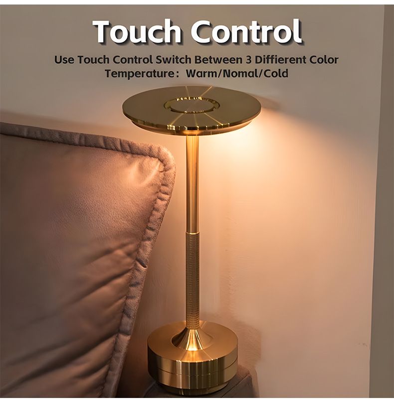 LED wiederaufladbare Metall Nachttisch High-End-Atmosphäre Bar Restaurant Desktop dekorative Tischlampe_voghion.com