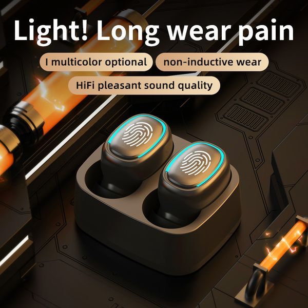 Wireless Bluetooth Headset Touch Light Mini High Quality Earplugs Anti-Sweat HD Sound Quality Stereo Universal Headset_voghion.com
