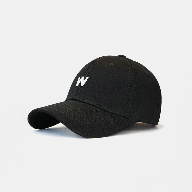 Egyszerű betűs, kemény tetejű, ívelt ereszű baseballsapka férfiaknak és nőknek, divatos márka pároknak, lezser, sokoldalú, kis arcforma, nap_voghion.com