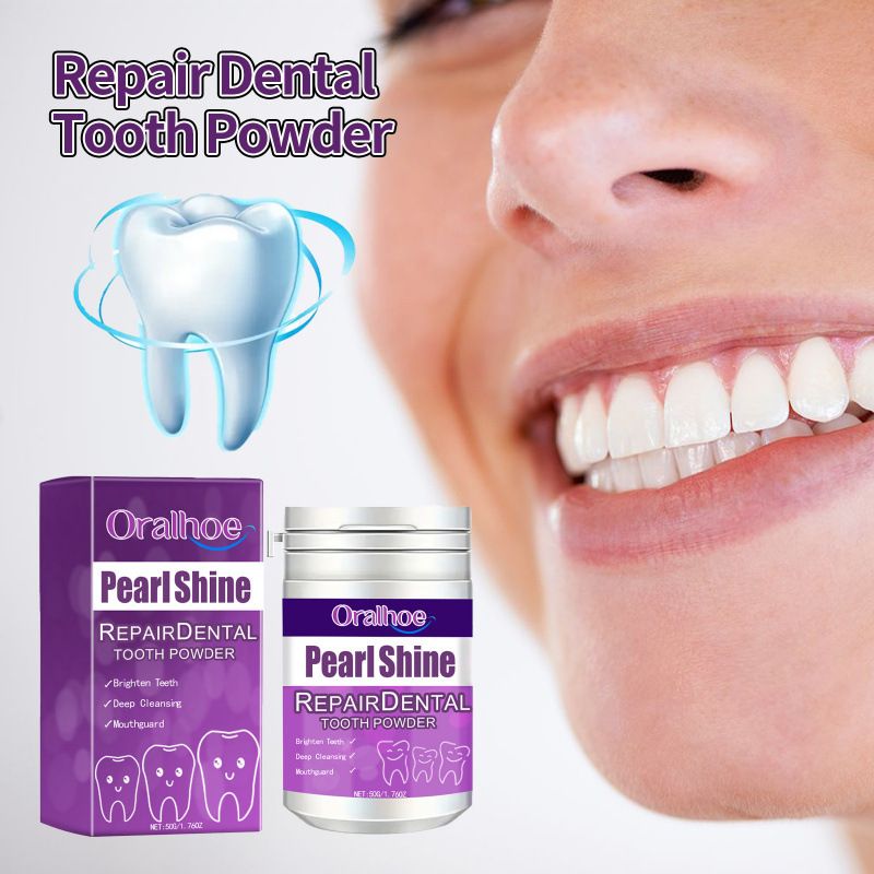 【】ORALHOE Purple Gentle For Yellow Teeth Stains Tooth Cleaning Powder_voghion.com