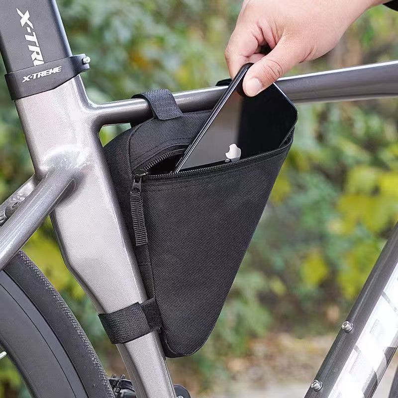 Torba rowerowa przednia trójkątna do jazdy na rowerze górskim, wisząca, zestaw akcesoriów_voghion.com