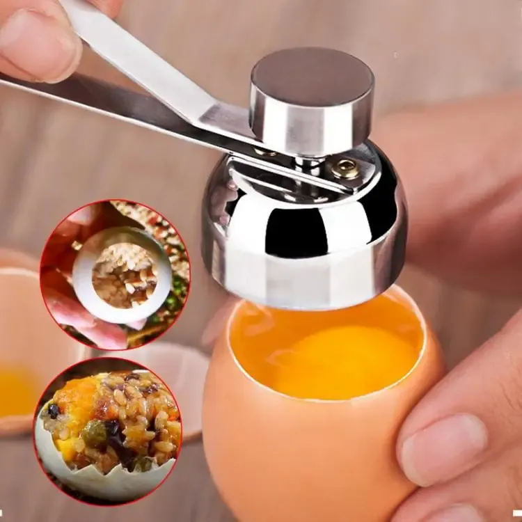 Stainless Steel Egg Topper Cutter Metal Egg Scissors Boiled Raw Opener Creative Kitchen Tool Gadgets Accessories Cool Gadgets_voghion.com