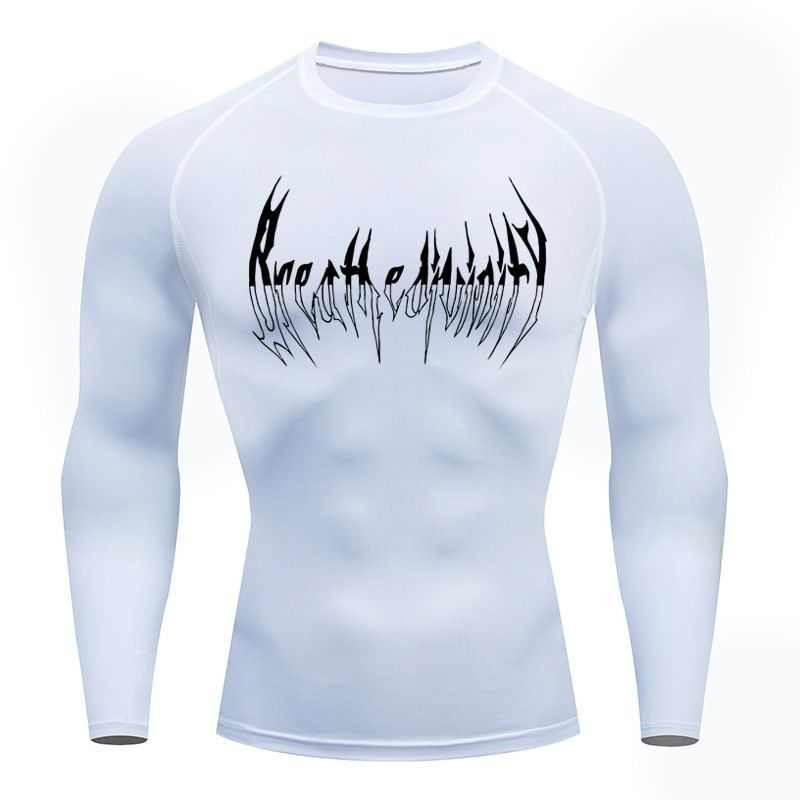 Compressed Long Sleeved Shir, Black -shir, Men's Muscle Quick Drying, Finess Clohing, Sun Proecion, And Spors_voghion.com