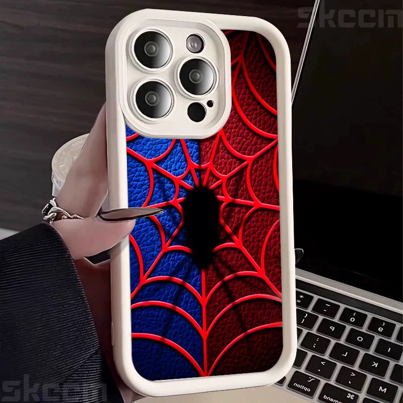 Blood Spider Pattern Design Silicone Soft Phone Case For IPhone 16 Pro Max 15 14 13 12 11 7 8 Plus X XR XS Lens Protection Cover_voghion.com