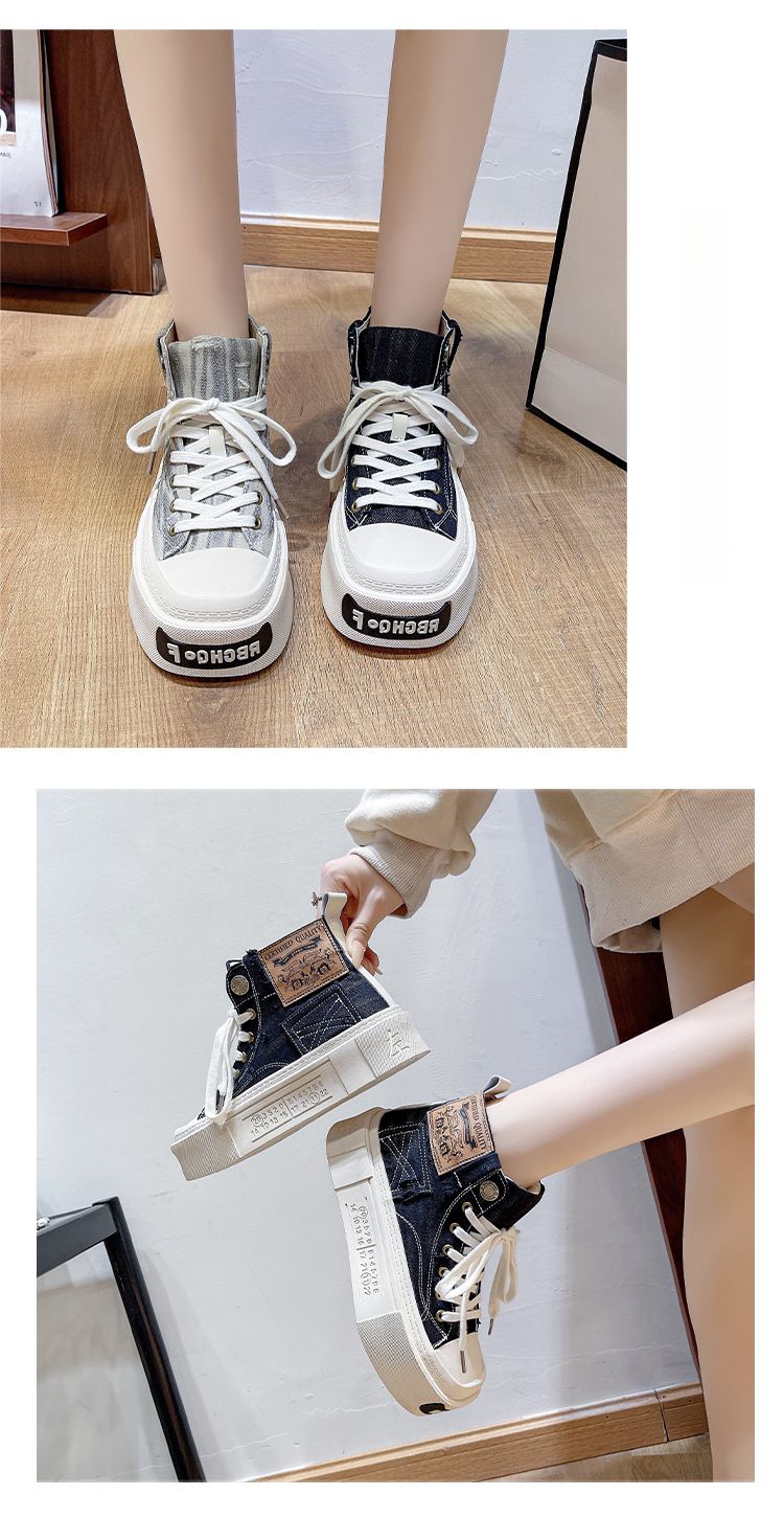 2025 New Women's High-Top Canvas Sneakers_voghion.com
