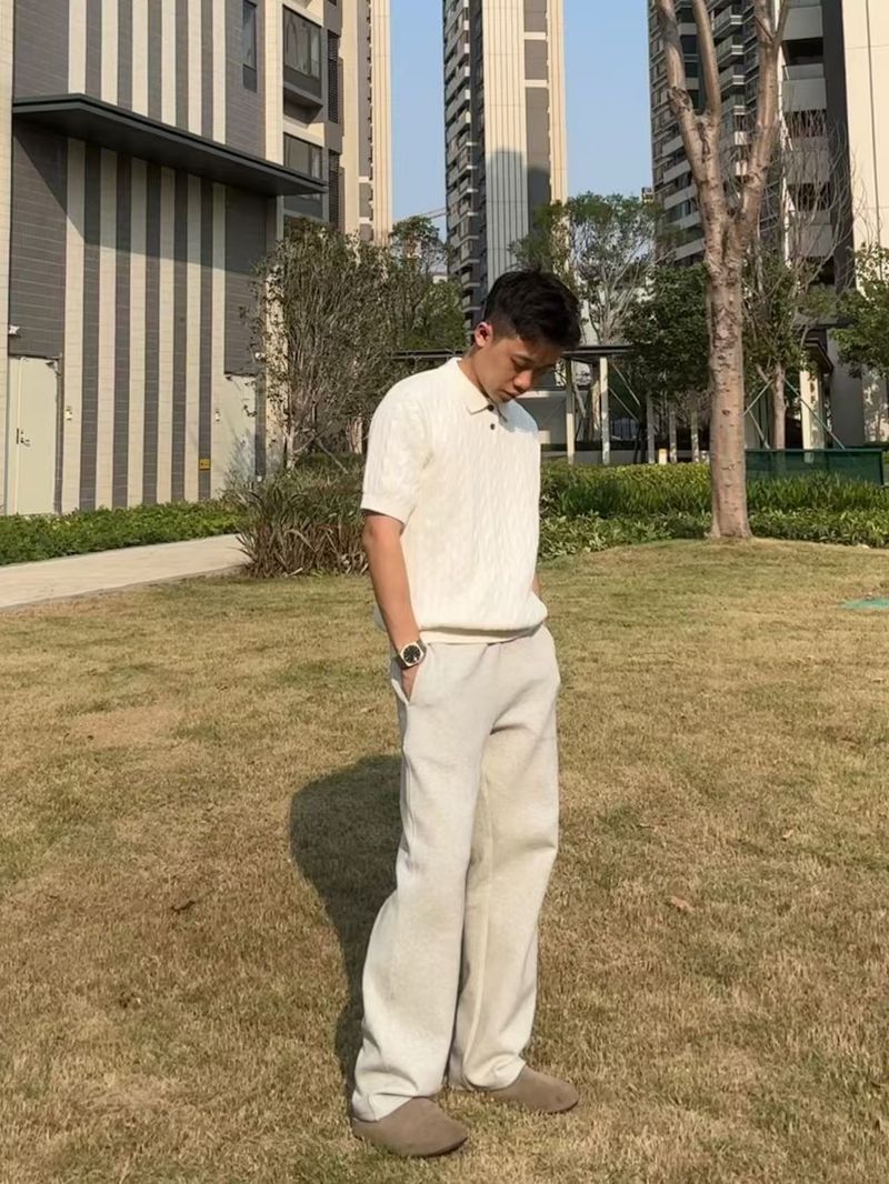 Polo tricoté à manches courtes pour homme, style rétro, haut de gamme, été_voghion.com