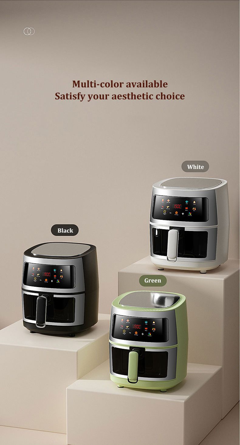 2400W 5L Air Fryer Digital Visible Ofen Uelegfräi Low-Fett Gesond Frittekoker_voghion.com