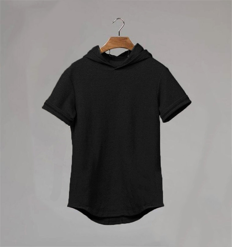 Summer Thin Fashion Men's Solid Color Blank Muscle Men's Slim Fit Breathable Fitness Sports Short Sleeve T-shirt Cotton_voghion.com
