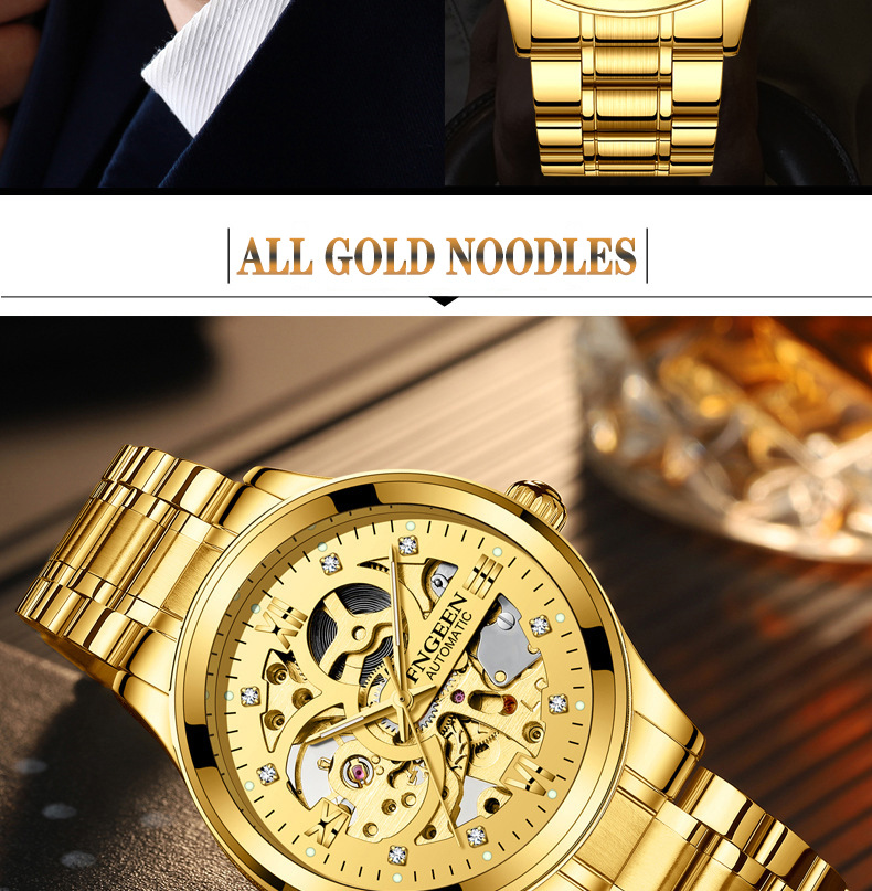 Orologio meccanico da uomo Orologio da uomo Marchio impermeabile Business Tourbillon Orologio cavo_voghion.com