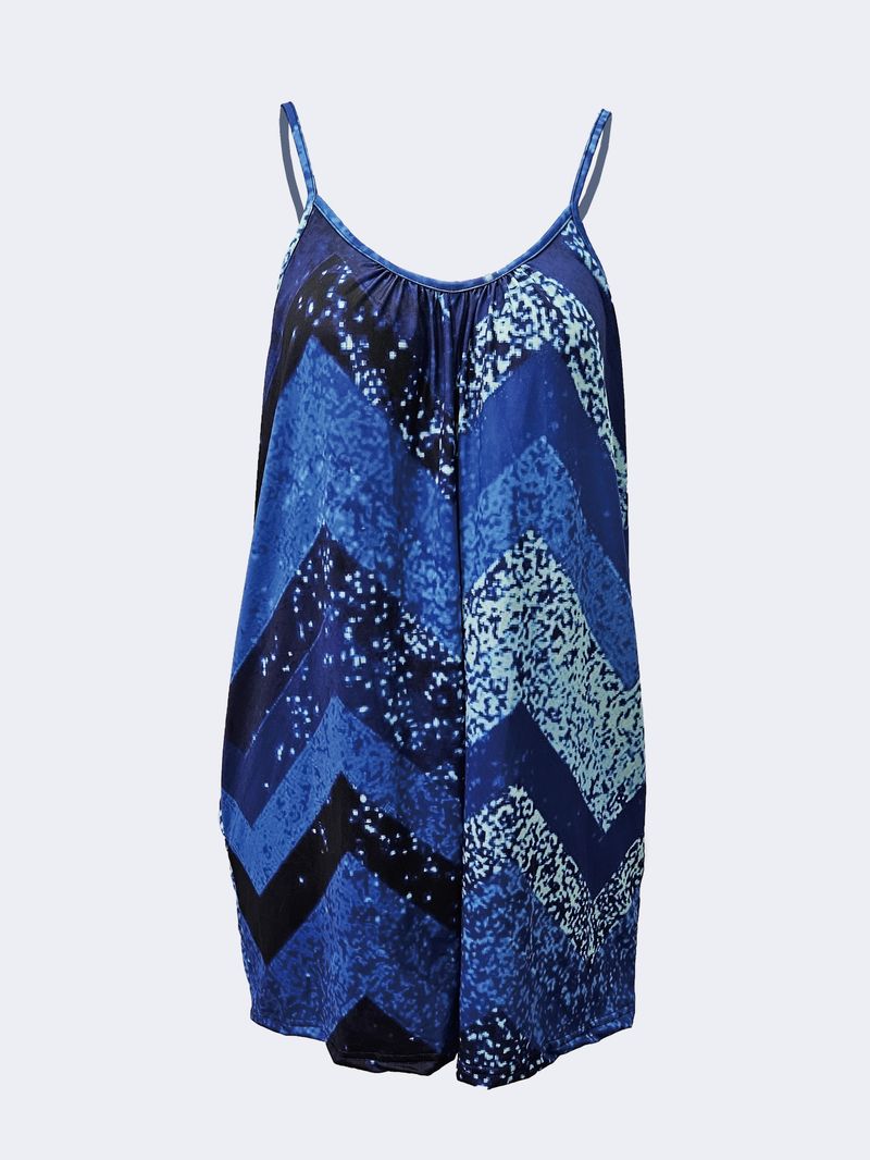 Stylowy damski kombinezon z krótkim rękawem – letni kombinezon bez rękawów z kwiatowym nadrukiem i kieszeniami bocznymi, luźny krój, wygodna, elastyczna tkanina (S-5XL)_voghion.com