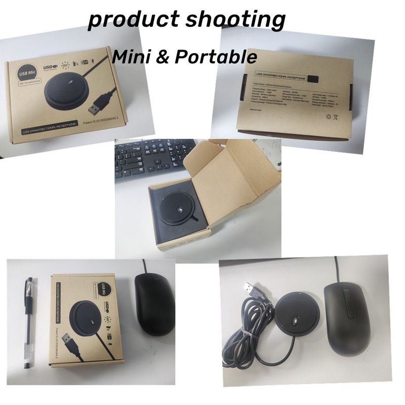 HCSTVCON Omnidirectional Video Conference Microphone Mini Portable 360 ° Voice Pickup USB Plug For Meeting Business_voghion.com