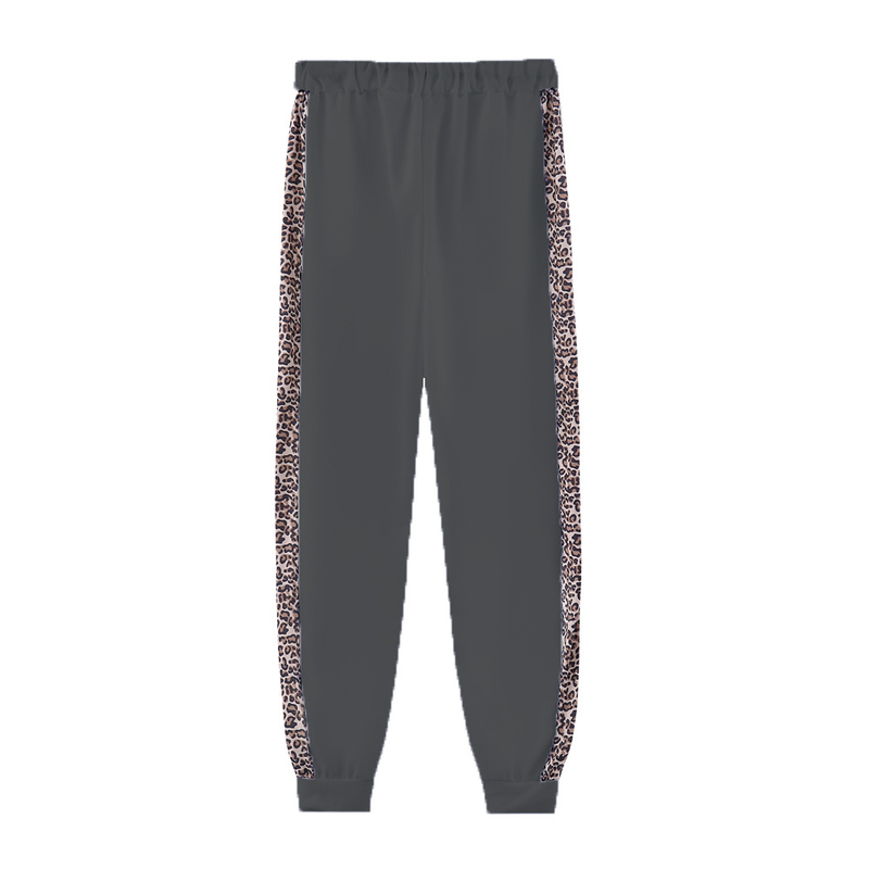 Costume deux pièces à manches longues pour femmes, imprimé léopard, sweat à capuche, fermeture éclair, pantalon, à la mode_voghion.com
