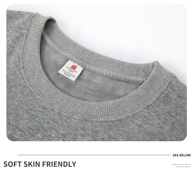 Felpa con cappuccio girocollo semplice e versatile in cotone super morbido autunno inverno 2024 per uomo e donna_voghion.com