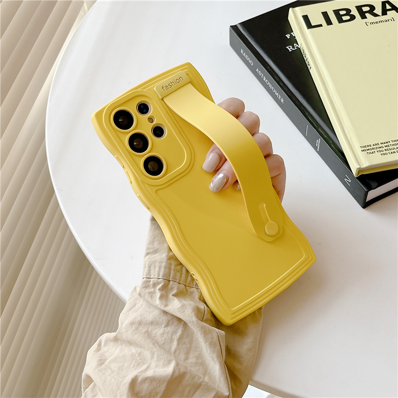 Carcasă de telefon din silicon moale cu curea de încheietură pentru Samsung Galaxy S23 S22 Ultra S21 S20 FE Plus Ultra, husă de protecție pentru lentilă_voghion.com