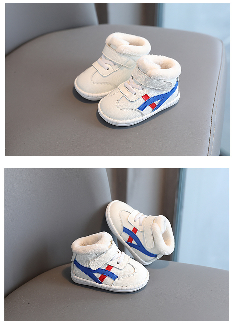 Baby cotton shoes with plush and thickened winter walking shoes for women and infants, 1-year-old boy shoes, soft soled_voghion.com