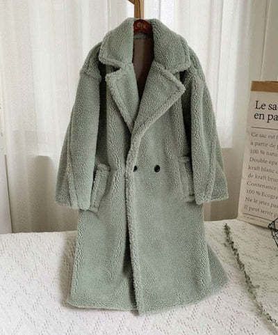 Women's Clothing Luxury Faux Fur Coat Women's Long Teddy Jacket Winter Warm Oversized Outerwear With Lamb Wool Collar_voghion.com