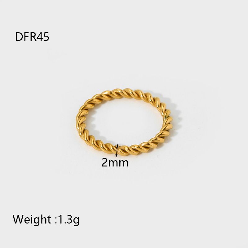 Anello con perline a nodo versatile impilabile in acciaio inossidabile minimalista geometrico in stile INS_voghion.com
