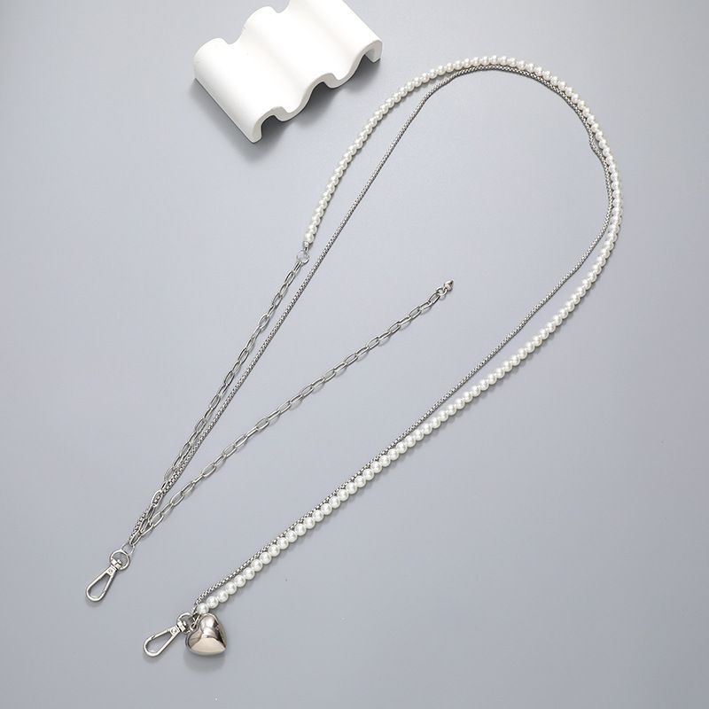 Neu Geflochtene Lanyard Herz Anhänger Perle Crossbody Telefon Fall Dekoration Tasche Kette Für_voghion.com