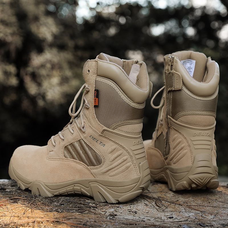 Combat Boots Men's Outdoor Hiking Boots High Tops Desert Boots Tactical Boots Army Junkies Training Boots_voghion.com