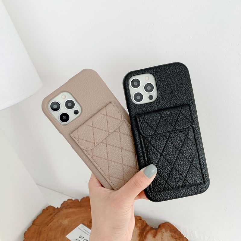 Handyhülle Gëeegent fir iPhone 15 Handyhülle Lieder Diamantkaro Lychee Muster Apple 14 Hallefpack Hard Shell XR Mënzportemonnaie 7p_voghion.com