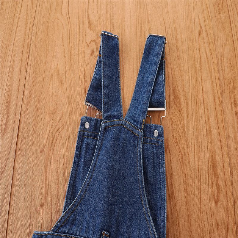 SAMGAMI BABY barneklær på tvers av grenser, jenteklær, matchende overalls, europeiske og amerikanske barnebukser med dobbelt lag, denim og blusset bukse_voghion.com