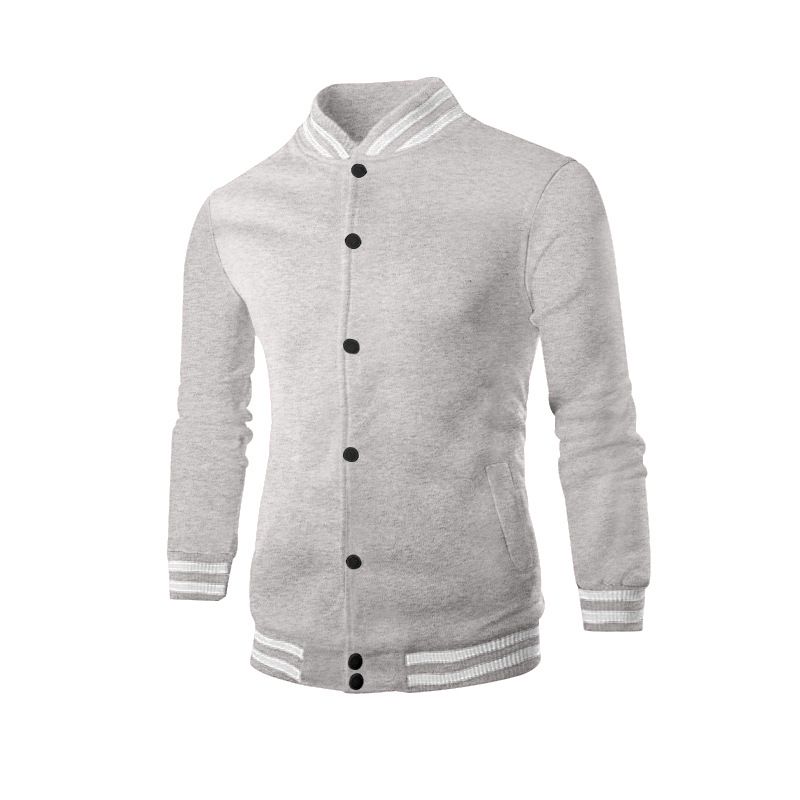 CT Men's Autumn Winter Fleece American Style Loose Casual Stand Collar Baseball Air Force One Flight Jacket_voghion.com
