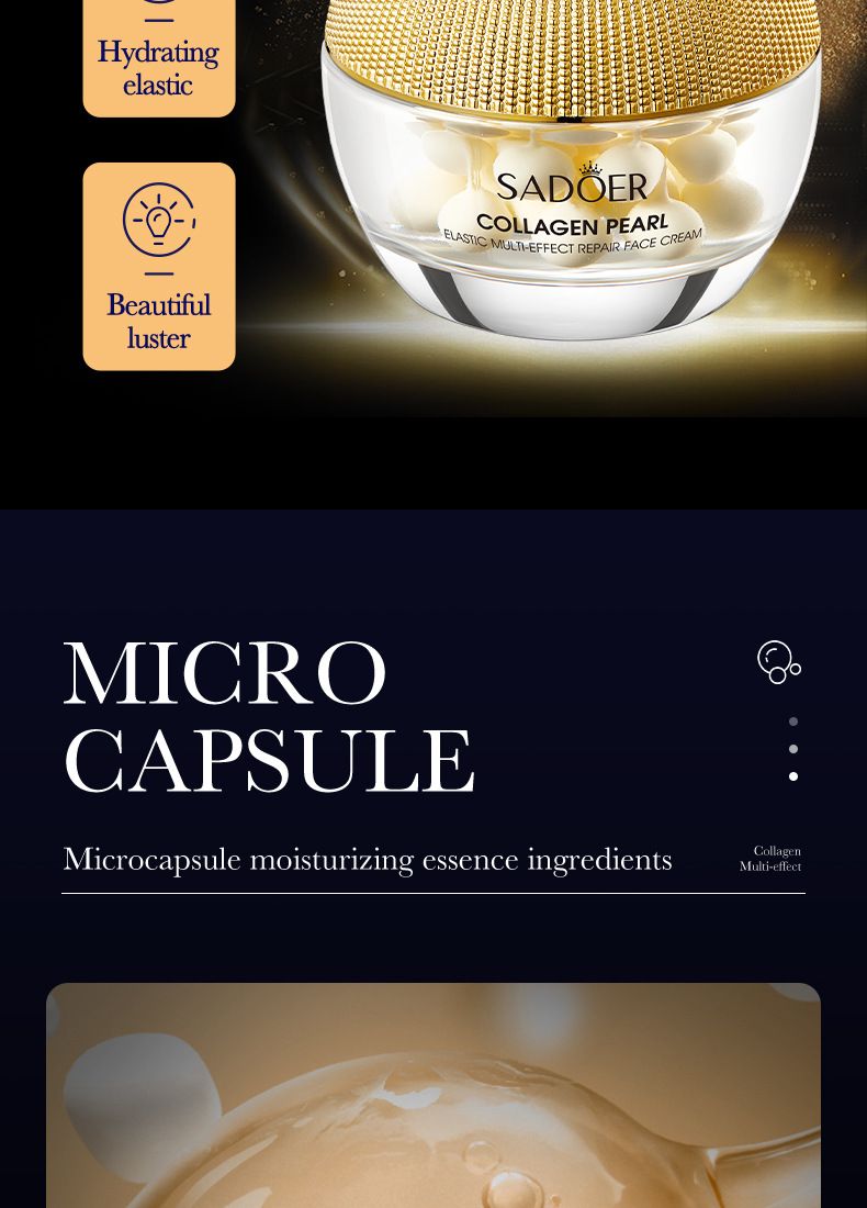 Crème hydratante visage au collagène Full English Pearl 70 g SADOER_voghion.com