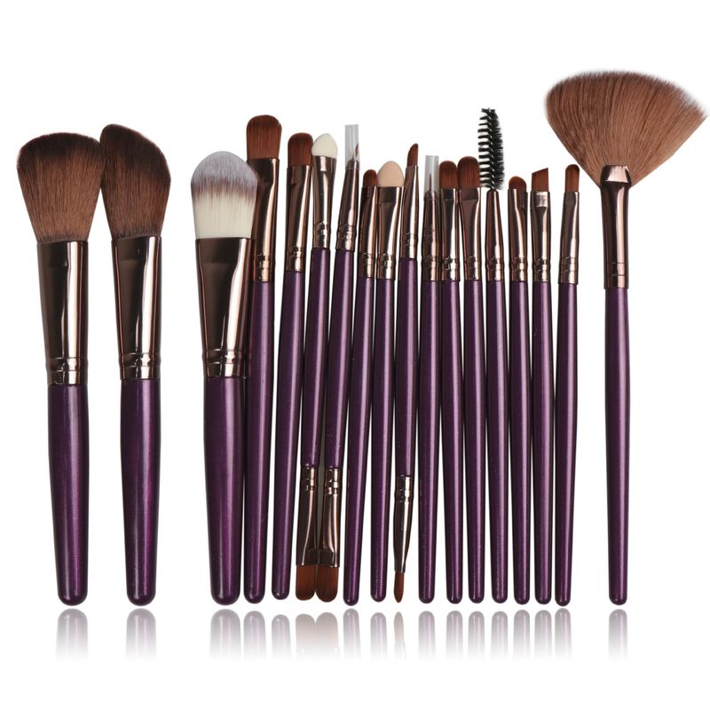 Professional 18Pcs Foundation Makeup Brushes Set Kabuki Eye shadow Eyeliner Mascara Blush Brushes Set Powder Tool Kits_voghion.com