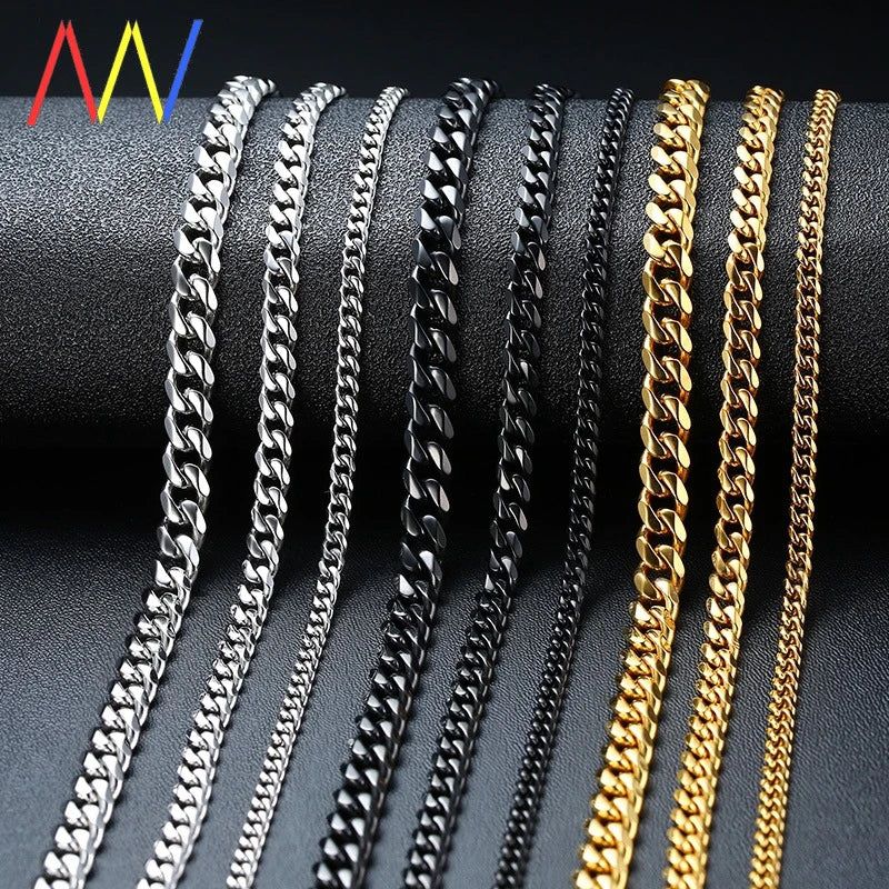 Kettingen Punk Roestvrijstalen Ketting Voor Mannen Vrouwen Gouden Ketting_voghion.com