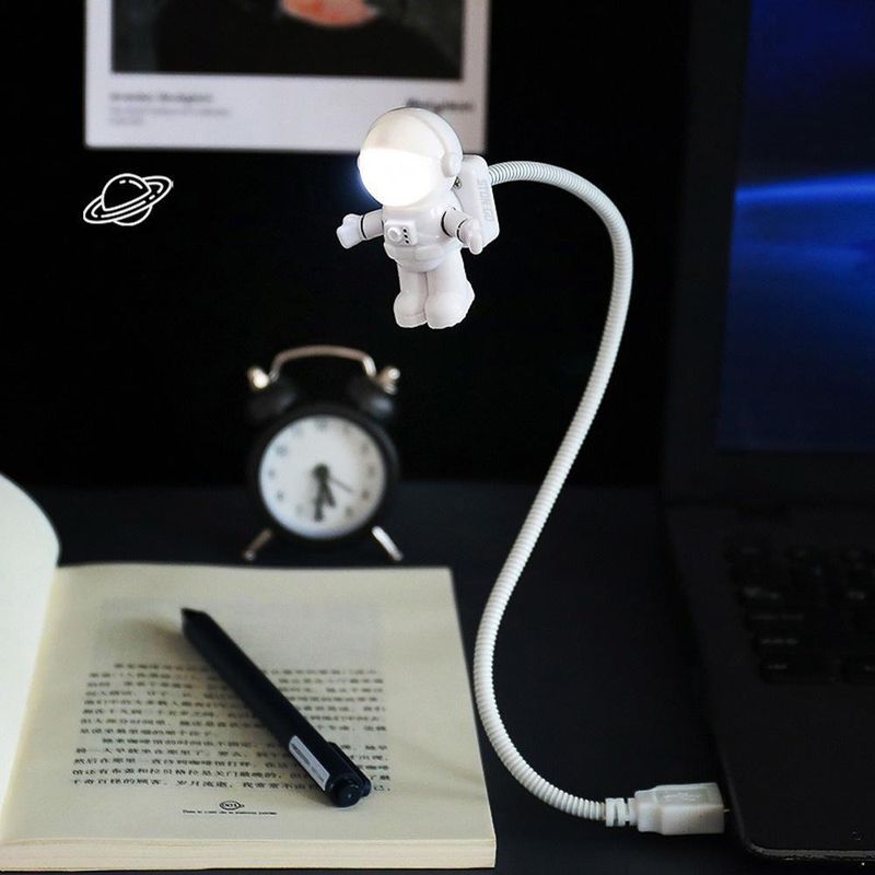 1 buc Creative Spaceman Astronaut LED flexibil USB lumină noapte lumină jucărie Laptop PC Notebook_voghion.com