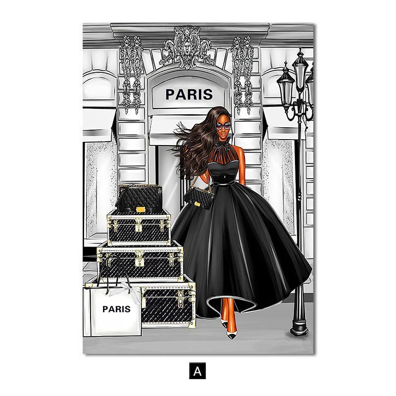 Canvas Core Fashion Perfume Bag Beauty Hanging Modern Home High-end Decorative Painting_voghion.com