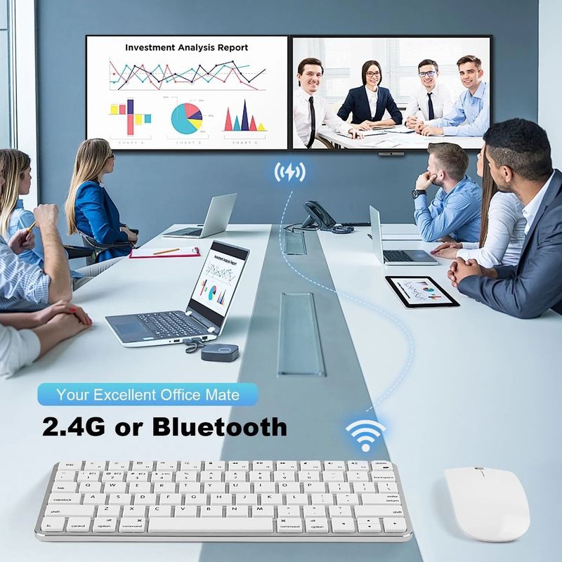 Bluetooth Keyboard And Mouse Combo For Mac QWERTY Quiet 4th Gen-_voghion.com