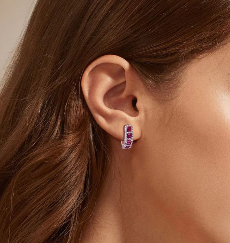 Orecchini in argento sterling con zirconi super scintillanti, famosi su Internet, alla moda e semplici._voghion.com