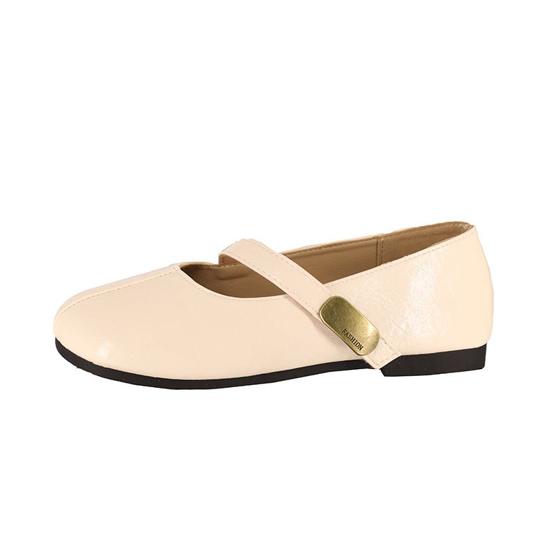 Spring And Autumn Shallow Mouth One Pedal Casual Shoes Doudou Shoes Foreign Trade Women's Shoes Flat Shoes Mary Jane Shoes Single Shoes_voghion.com