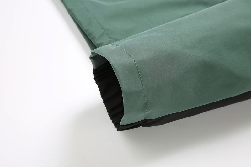 Slim-Fit-Kapuzenjacke für Herren – Leichte Polyester-Windjacke mit Stehkragen für Outdoor- und Freizeitkleidung (Grün, Blau)_voghion.com