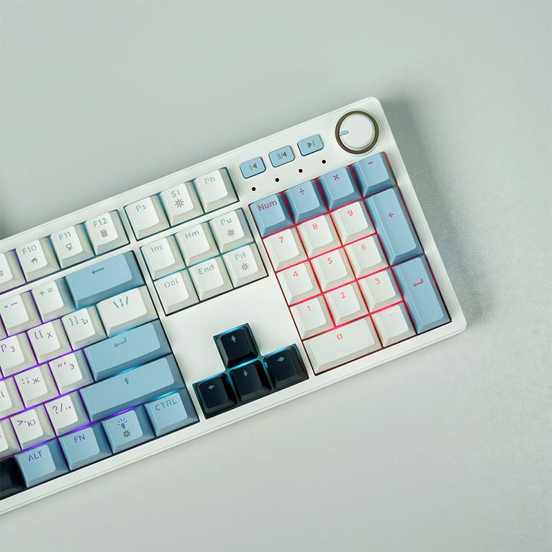 Zifriend Russian AG104 Wired Customized Mechanical Keyboard Mixed Light Gasket Structure Russian Arrangement_voghion.com