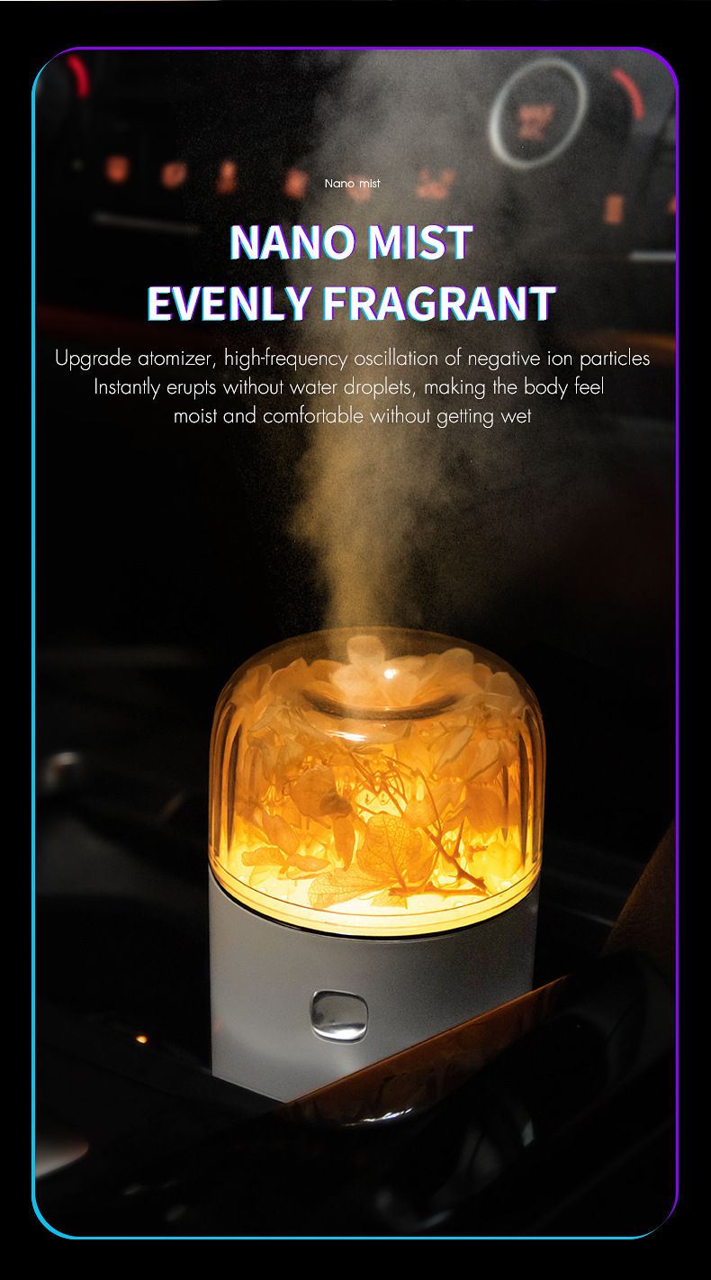 Car Ambient Light Humidifier - USB Portable Mini Air Purifier & Aromatherapy Diffuser For Home And Vehicle Use With Colorful LED_voghion.com