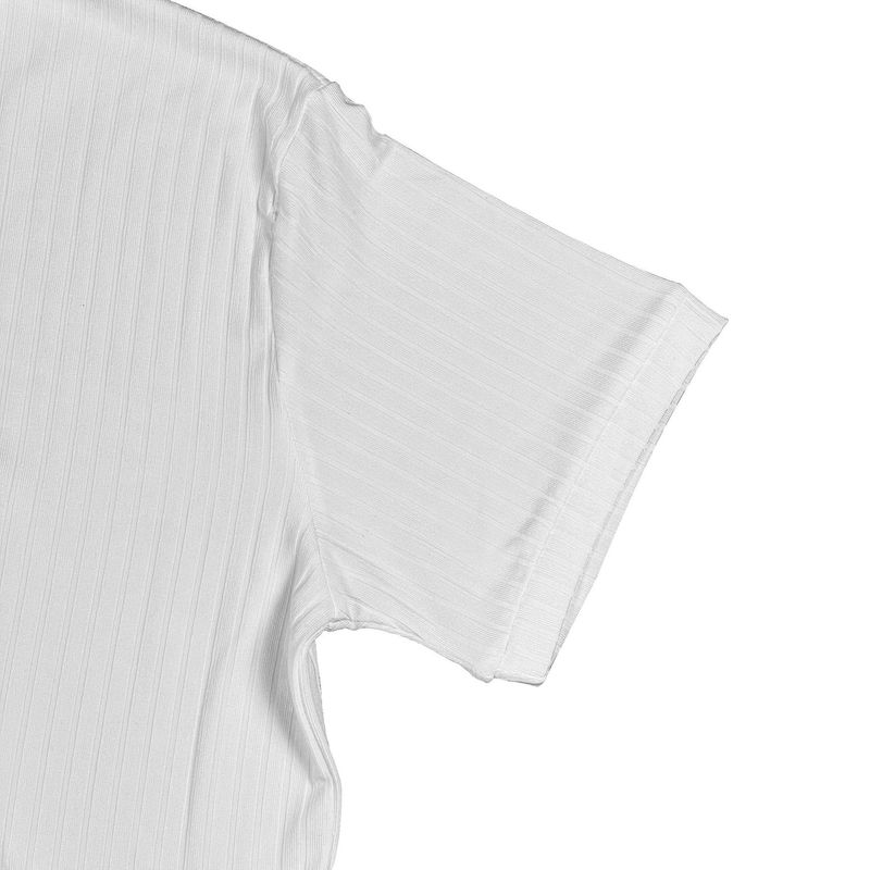 Polo Henley de punto a rayas con cuello vuelto para hombre, camiseta informal holgada, novedad de 2024_voghion.com