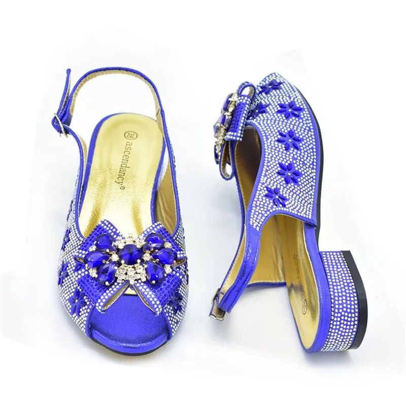 Party with high heel broken diamond round head fish mouth sandals with diamond bow decorated dinner clutch_voghion.com